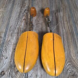 Freeman Wood Shoe Trees Form Stretchers Vintage No 4‎ Adjustable